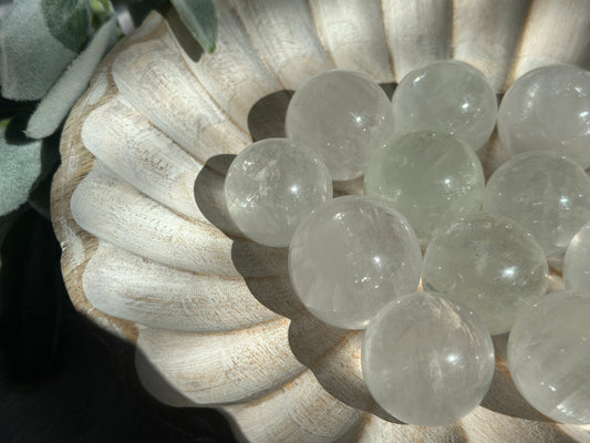 Small Optical Calcite Spheres